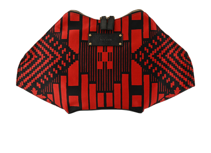 De Manta Clutch, £250, Handbags, Black/Red, Satin, Front view